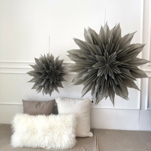 Only Natural Papierstern STAR M grau | Ø 60cm