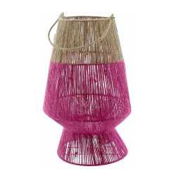 Van der Leeden Laterne PINK Jute Natur/Fuchsia | Ø 26cm H 50cm