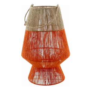 Van der Leeden Laterne ORANGE Jute Natur/Orange |...