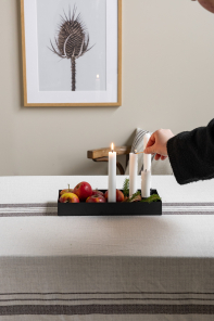 Storefactory Kerzenhalter SUND 4er schwarz |30x13x4cm