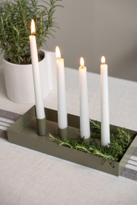 Storefactory Kerzenhalter SUND 4er grün | 30x13x4cm
