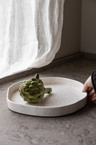 Storefactory Tablett EKLIDEN creme natur | Ø 31x3cm