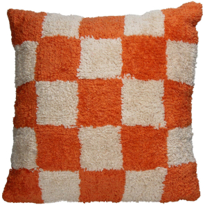 Kersten Kissen CHECKER orange creme |45x45cm