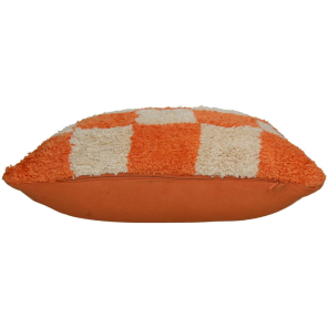 Kersten Kissen CHECKER orange creme |45x45cm
