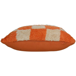 Kersten Kissen CHECKER orange creme |45x45cm