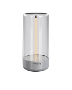 Sompex Akku Tischleuchte PULSE silber | 14,5cm