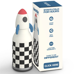 Asobu® Kindertrinkflasche BESTIE mit Strohhalm 460ml...