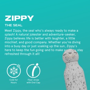 Asobu® Kindertrinkflasche BESTIE mit Strohhalm 460ml...