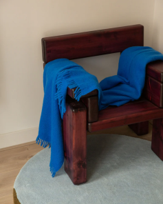 Suite702 Decke CLOUD Mohair royalblau | 130x180cm