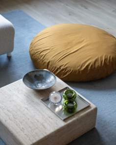 Suite702 Kissenbezug Really bigDot KHAKI GOLD | Ø80cm