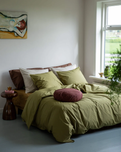 Suite702 Bettbezug OLIVE GREEN Baumwolle | 135x200cm