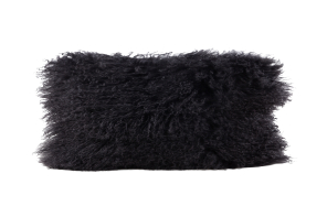 Fibre by Auskin Kissen Tibetlammfell Langhaar CHARCOAL...