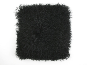 Fibre by Auskin Kissen Tibetlammfell Langhaar BLACK...