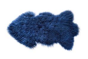 Fibre by Auskin Tibetlammfell CORNSILK blau | 80cm