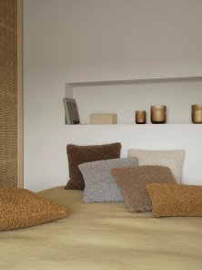 Blomus Kissenhülle TEDDY sharkshin grau | 50x50 cm