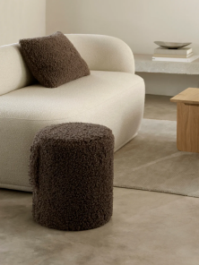 Blomus Hocker TEDDY espresso braun | Ø 35x40cm