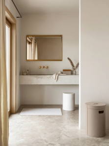 Blomus Hocker TORU lily white weiß | Ø35x43cm