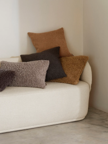 Blomus Kissenhülle TEDDY fungi hellbraun | 30x50cm