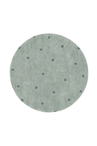 Lorena Canals waschbarer Teppich ROUND DOT Blau Salbei |...