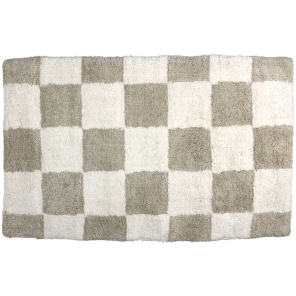 Kersten Badematte CHECKER taupe creme | 50x80cm