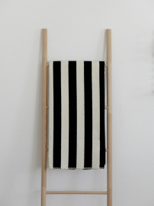 RIEMA Kuscheldecke SVEA Streifen schwarz creme | 150x200cm