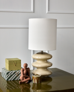 House Doctor Tischlampe STEP L sandfarben weiß |...