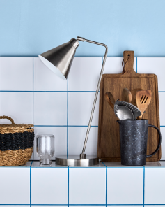 House Doctor Tischlampe GAME gebürstetes silber |...