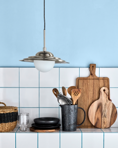 House Doctor Lampe COIN gebürstetes silber | 30,5cm