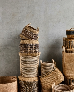 House Doctor Aufbewahrungskörbe PAUTA natur schwarz...