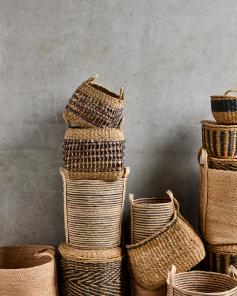 House Doctor Aufbewahrungskörbe PAUTA natur schwarz...