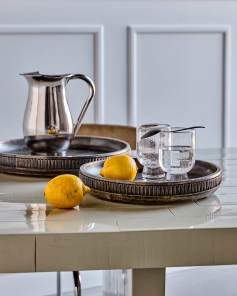 House Doctor Tabletts LOMA schwarz | 37x37x5,5cm