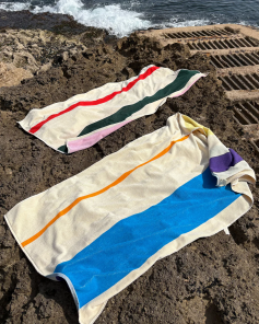 SUITE702 Strandtuch AQUA creme gestreift | 90x180cm