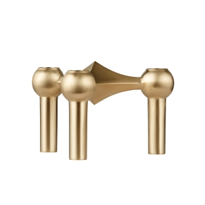 STOFF Nagel Kerzenhalter gebürstetes Messing