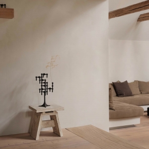 STOFF Nagel Kerzenhalter Set mit 3 Stück schwarz