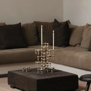 STOFF Nagel Kerzenhalter Set mit 3 Stück...