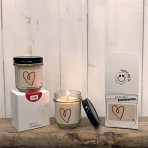 SirHenrys Kerze im Glas MIT HERZ DABEI | 7x8cm