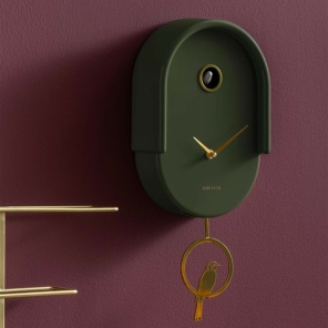 Karlsson Wanduhr TWEET luxury green | 20x42cm