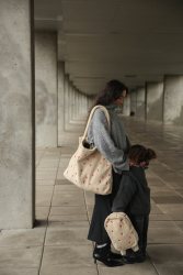 Studio Noos Tasche TEDDY HEARTS MOM-BAG ecru rot | 58x42cm