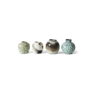 HKliving Vase CANYON 70s bunt 4er Set