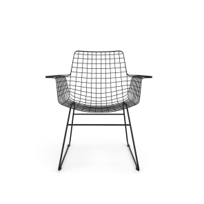 HKliving Stuhl WIRE ARMCHAIR BLACK schwarz | 72x56x86cm