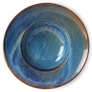 HKliving Teller Pastateller RUSTIC BLUE Chef Ceramics...