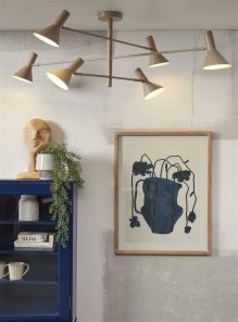 Its about RoMi Deckenlampe IZMIR sandfarben | 124x124x40cm