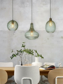 Its about RoMi Hängelampe VENICE grün gold |...