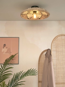 Good&Mojo Deckenlampe ANDROS natur weiß |...