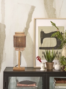 Good&Mojo Tischlampe BHUTAN braun | 22x22x45cm