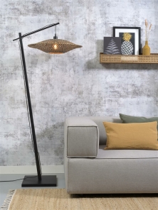 Good&Mojo Stehlampe BALI schwarz | 80x60x176cm
