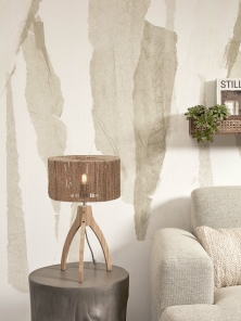 Good&Mojo Tischlampe IGUAZU braun | 30x30x41cm