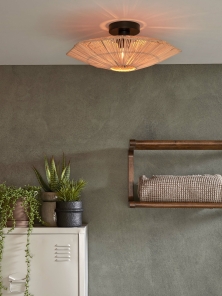 Good&Mojo Deckenlampe PANAMA gelb | 45x45x5cm