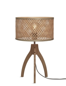 Good&Mojo Tischlampe JAVA braun | 20x20x40cm