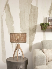 Good&Mojo Tischlampe JAVA braun | 20x20x40cm